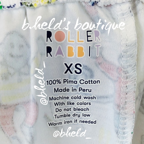 Roller Rabbit Back To School Monkey Polo Pajamas in Multi X-Small (XS) New NWT - Picture 11 of 16